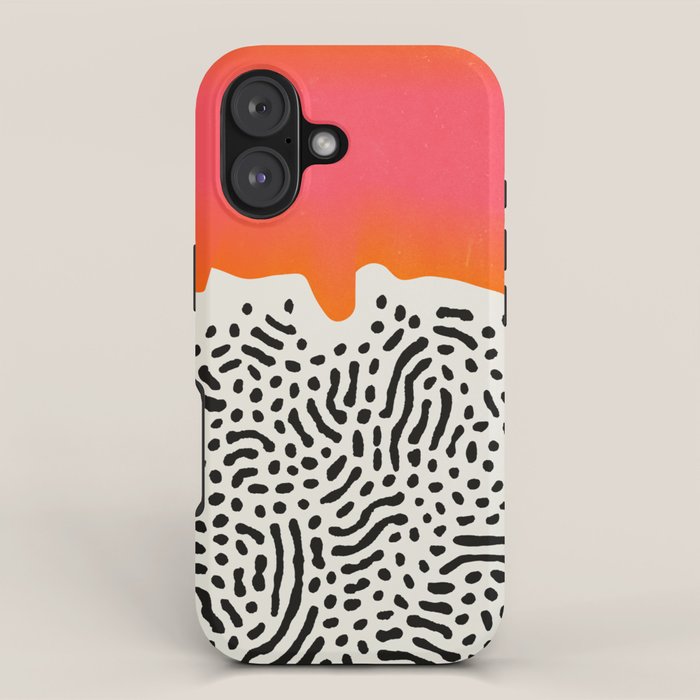 Sunset & Spots: Mid Century Abstraction iPhone Case Gallery Image 1