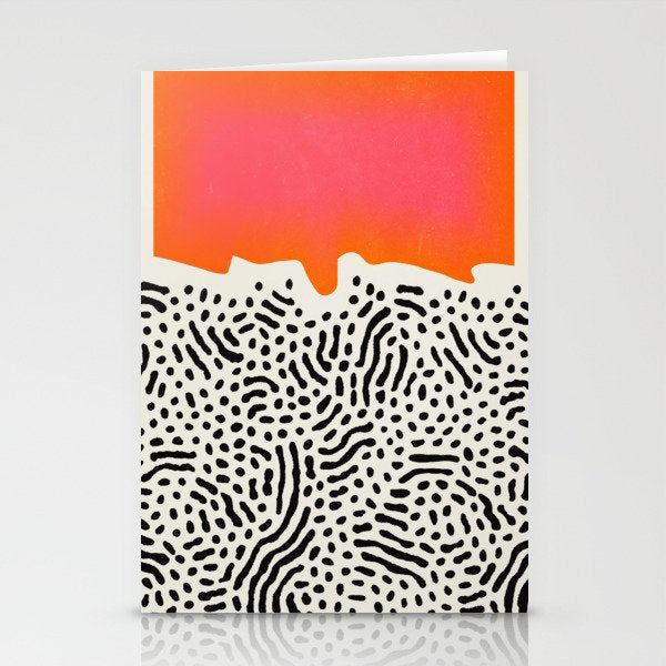 Sunset & Spots: Mid Century Abstraction Stationery Card Gallery Image 2
