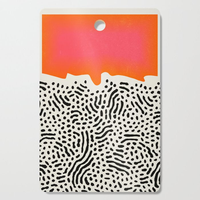 Sunset & Spots: Mid Century Abstraction Cutting Board Gallery Image 1