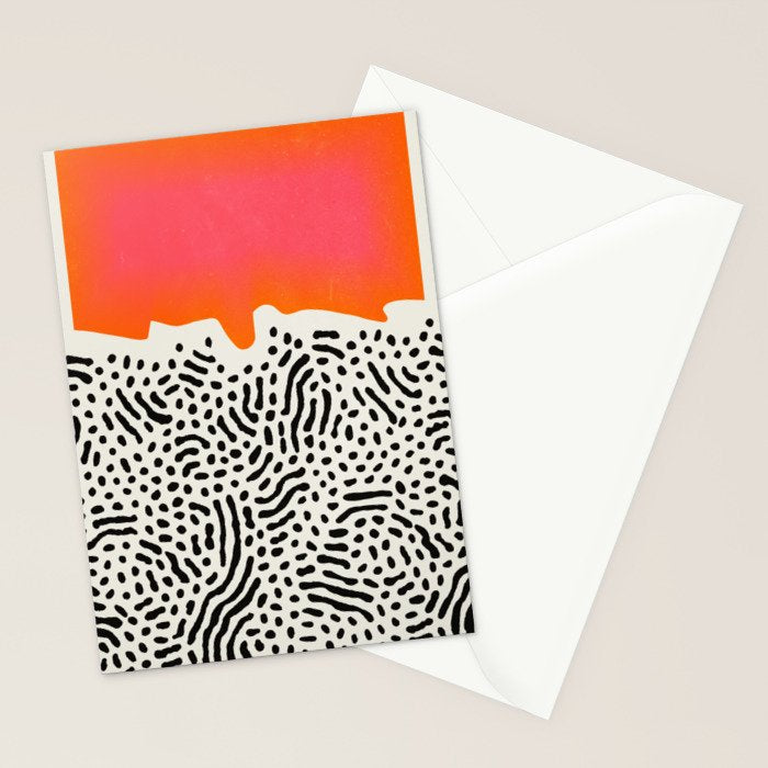 Sunset & Spots: Mid Century Abstraction Stationery Card Gallery Image 2