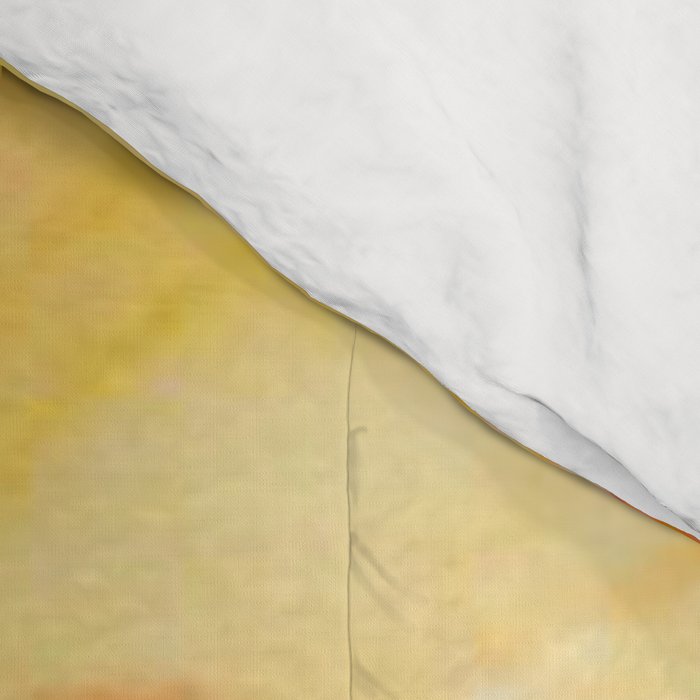 Sunburst Yellow and Orange Abstract Watercolor Flower Comforter Gallery Image 4