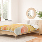 Sunburst Yellow and Orange Abstract Watercolor Flower Duvet Cover Gallery Image 2