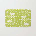 Mid Century Modern Radioactive Surfer 251 Chartreuse Bath Mat Gallery Image 1