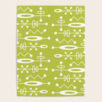 Mid Century Modern Radioactive Surfer 251 Chartreuse Poster Gallery Image 4