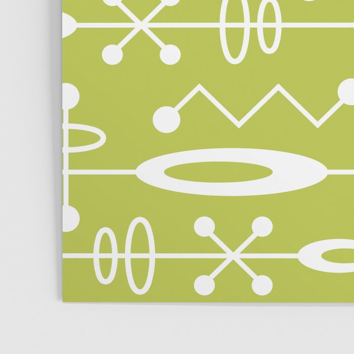 Mid Century Modern Radioactive Surfer 251 Chartreuse Poster Gallery Image 3