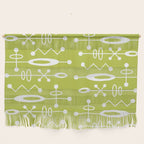 Mid Century Modern Radioactive Surfer 251 Chartreuse Wall Hanging Gallery Image 1