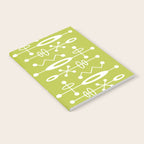 Mid Century Modern Radioactive Surfer 251 Chartreuse Notebook Gallery Image 2
