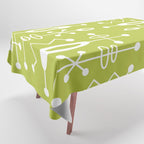 Mid Century Modern Radioactive Surfer 251 Chartreuse Tablecloth Gallery Image 1
