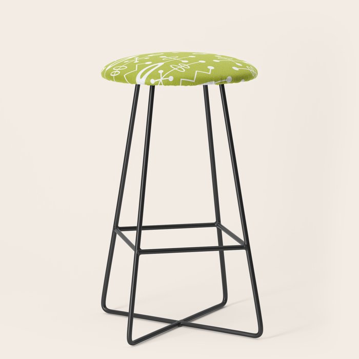Mid Century Modern Radioactive Surfer 251 Chartreuse Stool Gallery Image 1
