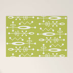 Mid Century Modern Radioactive Surfer 251 Chartreuse Welcome Mat Gallery Image 1