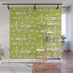 Mid Century Modern Radioactive Surfer 251 Chartreuse Wall Mural Gallery Image 1