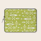 Mid Century Modern Radioactive Surfer 251 Chartreuse Laptop Sleeve Gallery Image 1