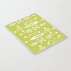 Mid Century Modern Radioactive Surfer 251 Chartreuse Notebook Gallery Image 3