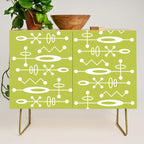Mid Century Modern Radioactive Surfer 251 Chartreuse Credenza Gallery Image 1