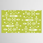 Mid Century Modern Radioactive Surfer 251 Chartreuse Tablecloth Gallery Image 2