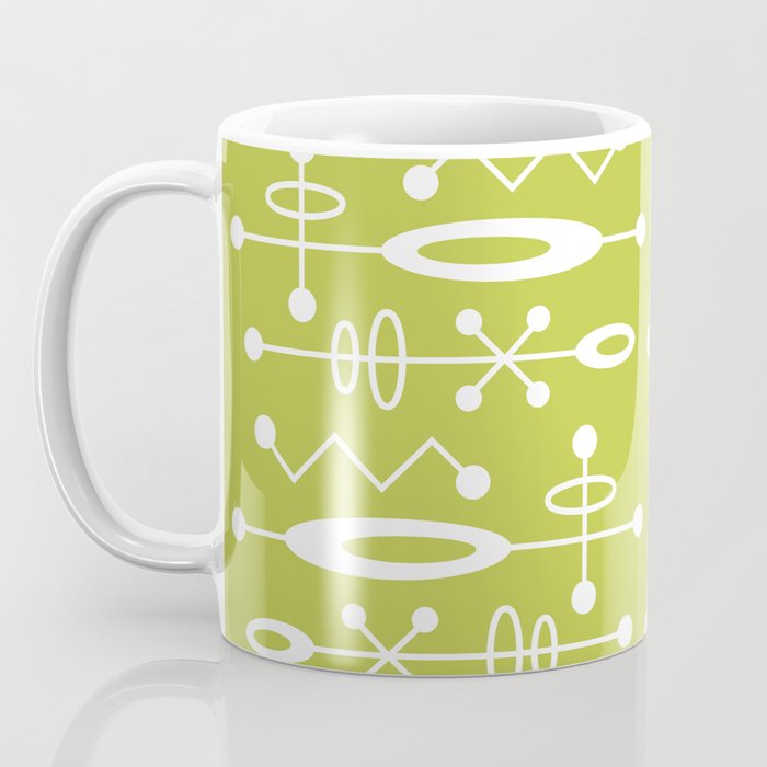 Mid Century Modern Radioactive Surfer 251 Chartreuse Coffee Mug Gallery Image 3