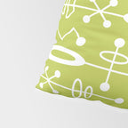 Mid Century Modern Radioactive Surfer 251 Chartreuse Pillow Sham Gallery Image 4