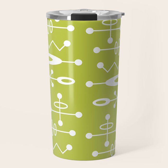 Mid Century Modern Radioactive Surfer 251 Chartreuse Travel Mug Gallery Image 1