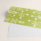 Mid Century Modern Radioactive Surfer 251 Chartreuse Wrapping Paper Gallery Image 2