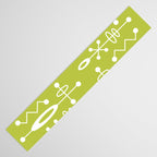 Mid Century Modern Radioactive Surfer 251 Chartreuse Table Runner Gallery Image 3