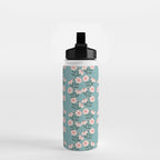 Pink and Blue Floral Pattern Water Bottle Gallery Image 2