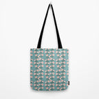 Pink and Blue Floral Pattern Tote Bag Gallery Image 2