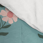 Pink and Blue Floral Pattern Comforter Gallery Image 4