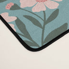 Pink and Blue Floral Pattern Desk Mat Gallery Image 4