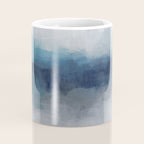 Rainy Morning - Indigo Navy Ocean Horizon, Sky Gray Blue Abstract Nature Ocean Cloudy Sunrise Water Coffee Mug Gallery Image 4