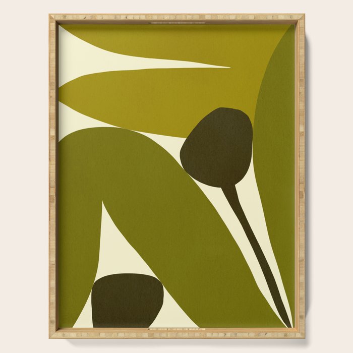 Abstract-botanical 04 Serving Tray Gallery Image 1