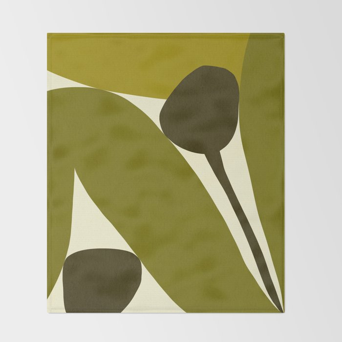 Abstract-botanical 04 Throw Blanket Gallery Image 2