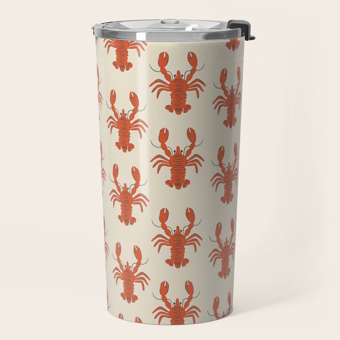 Coastal Lobsters Nautical Crustacean Travel Mug Gallery Image 2