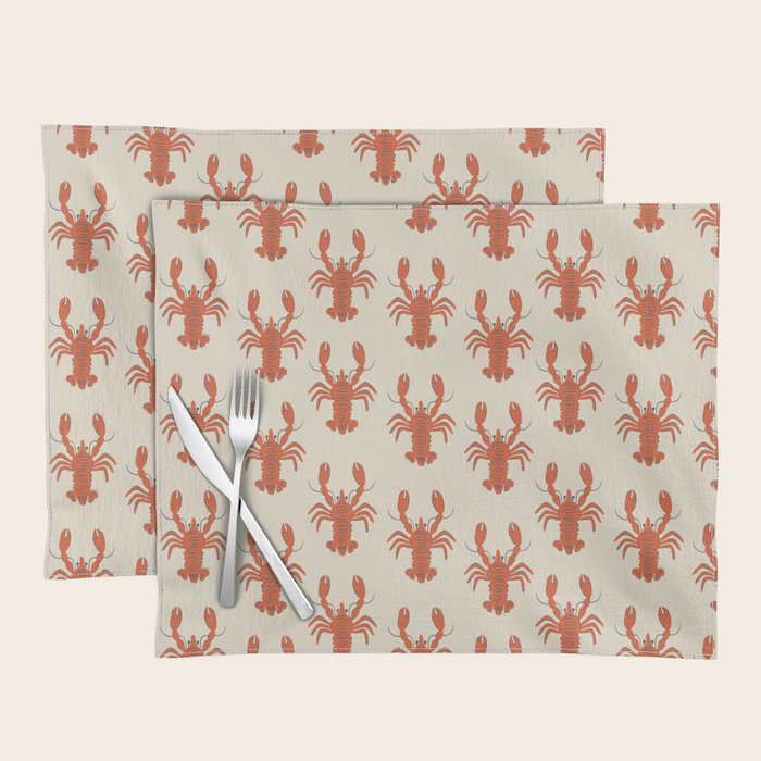 Coastal Lobsters Nautical Crustacean Placemat Gallery Image 1