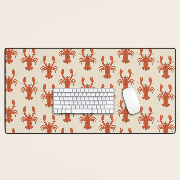 Coastal Lobsters Nautical Crustacean Desk Mat Gallery Image 1