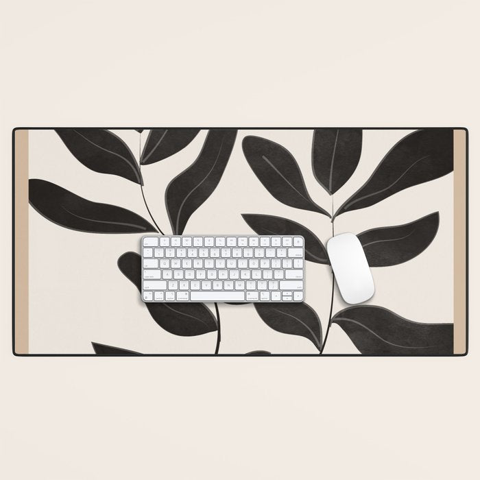 Minimalist plants and leaves Art 8 Desk Mat Gallery Image 1