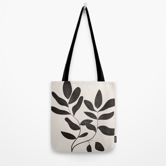 Minimalist plants and leaves Art 8 Tote Bag Gallery Image 2