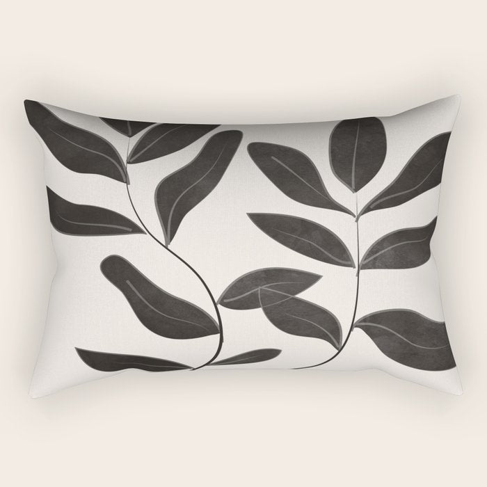 Minimalist plants and leaves Art 8 Rectangular Pillow Gallery Image 2