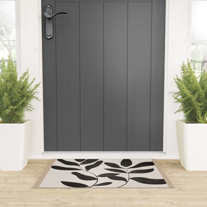 Minimalist plants and leaves Art 8 Welcome Mat Gallery Image 3