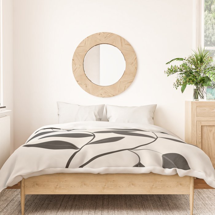 Minimalist plants and leaves Art 8 Duvet Cover Gallery Image 3