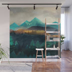 Green Wild Mountainside Wall Mural Gallery Image 1