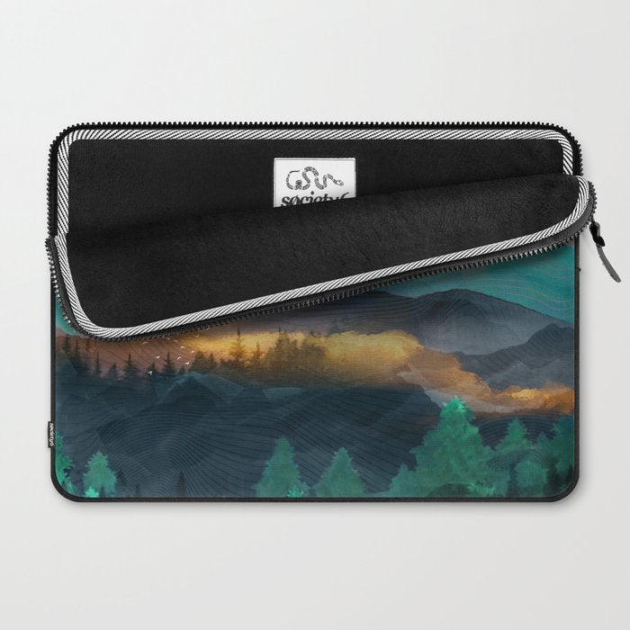 Green Wild Mountainside Laptop Sleeve Gallery Image 2