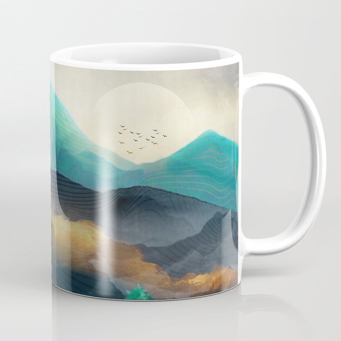Green Wild Mountainside Coffee Mug Gallery Image 1