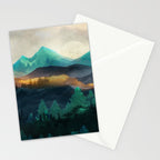 Green Wild Mountainside Stationery Card Gallery Image 2