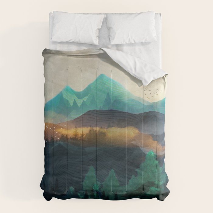 Green Wild Mountainside Comforter Gallery Image 6