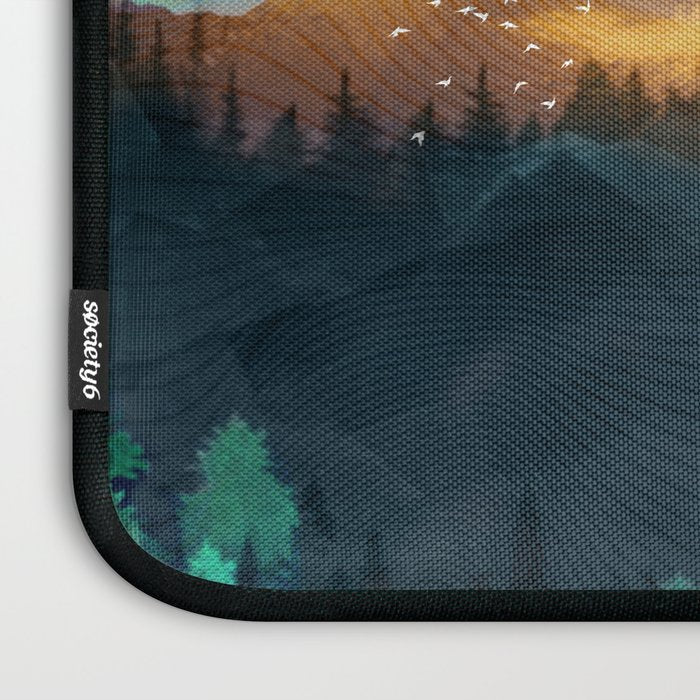 Green Wild Mountainside Laptop Sleeve Gallery Image 3