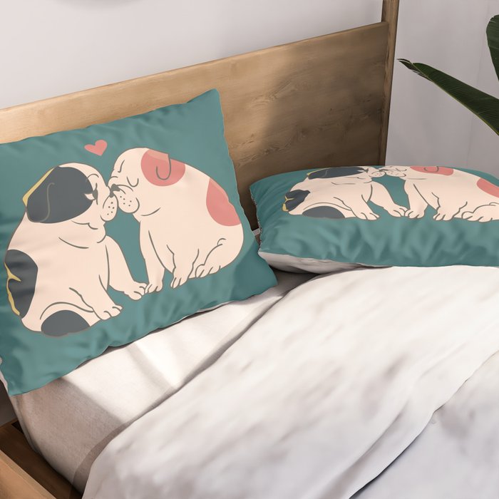 English Bulldog Kisses Pillow Sham Gallery Image 2
