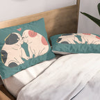 English Bulldog Kisses Pillow Sham Gallery Image 2