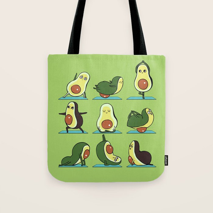 Avocado Yoga Tote Bag Gallery Image 1