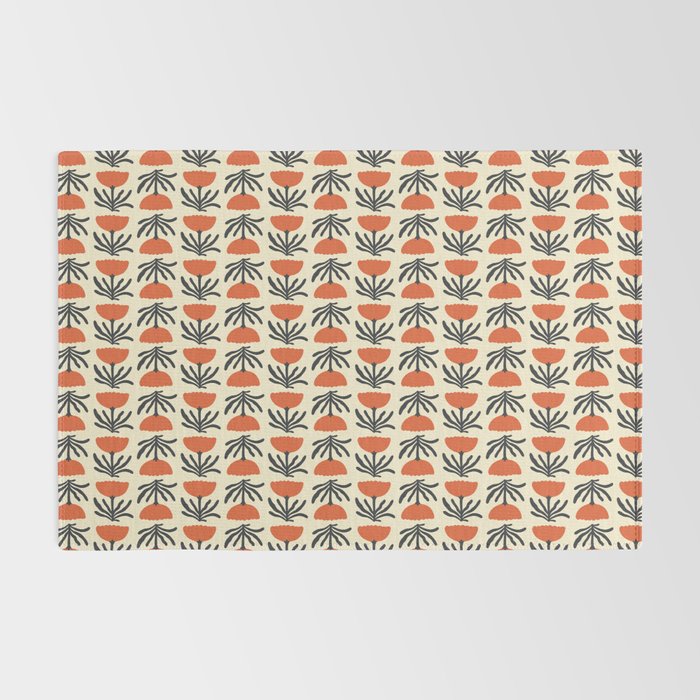 Retro 70s Tulip Pattern Rug Gallery Image 2