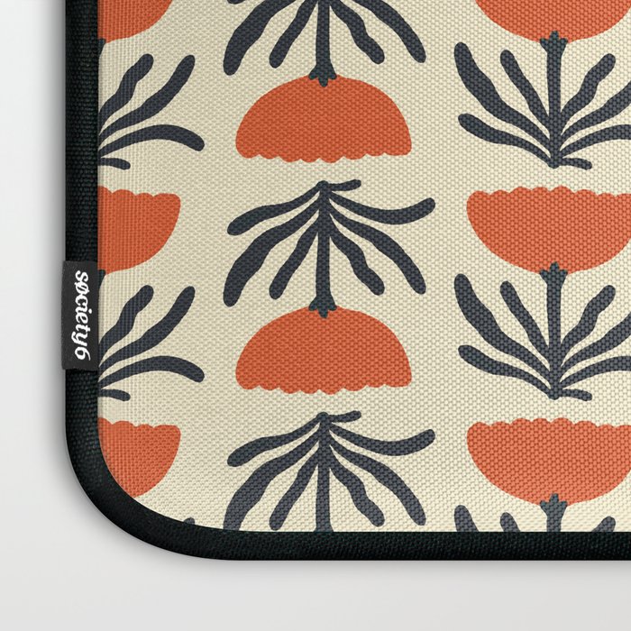 Retro 70s Tulip Pattern Laptop Sleeve Gallery Image 3